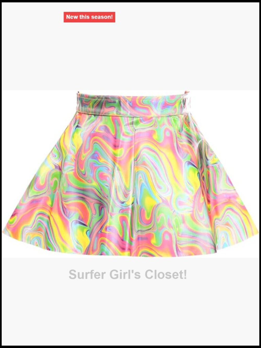Retro Swirl Go Go Mini Skirt Costume Exotic Dancewear Polyester